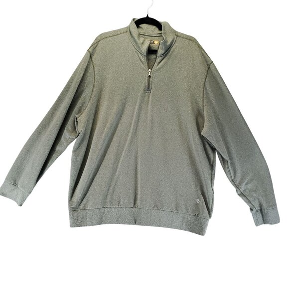 Cremieux Sweater Men XXL Green Performance 1/4 Zip Lightweight Long Sleeve - Picture 1 of 9